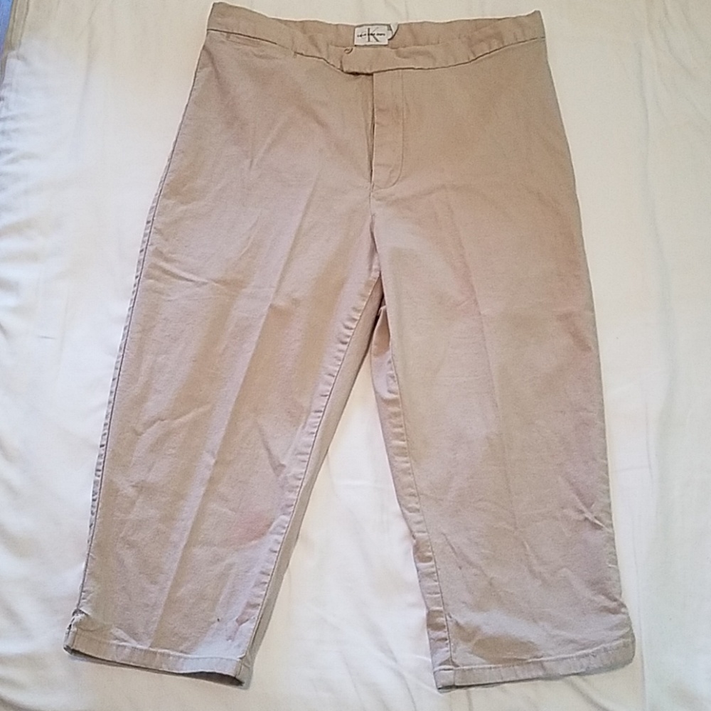 Calvin Klein Tan Lightweight Capri Shorts